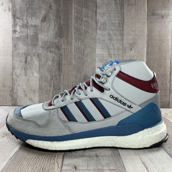 Adidas Mens 10.5 Human Made X Marathon Free Hiker Shoes Clear Onix Burgundy Gray - Picture 7 of 16